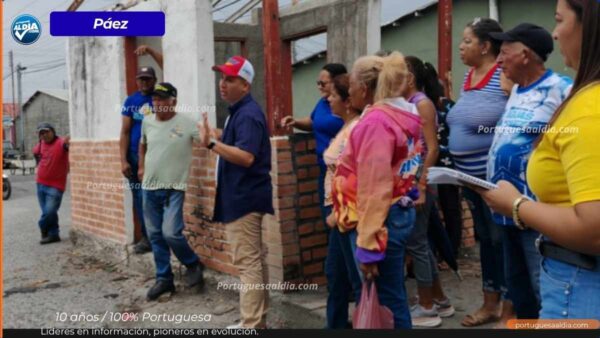 Alcalde José Ángel López supervisando obras de rehabilitación en la urbanización La Virginia, Acarigua.