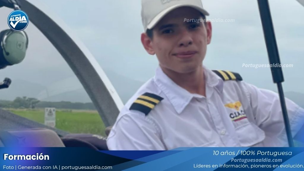 Estudiante de aviación de EFACA Acarigua listo para su entrenamiento en tierra, representando la nueva generación de pilotos venezolanos.