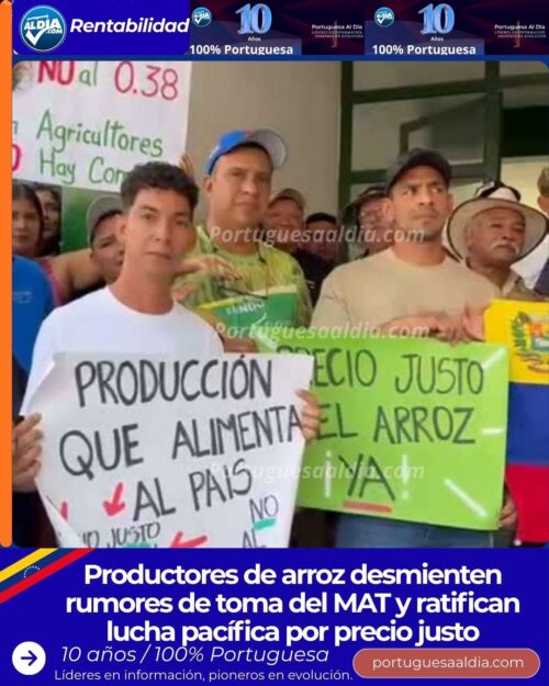 Productores de arroz en el estado Portuguesa desmienten rumores sobre el MAT