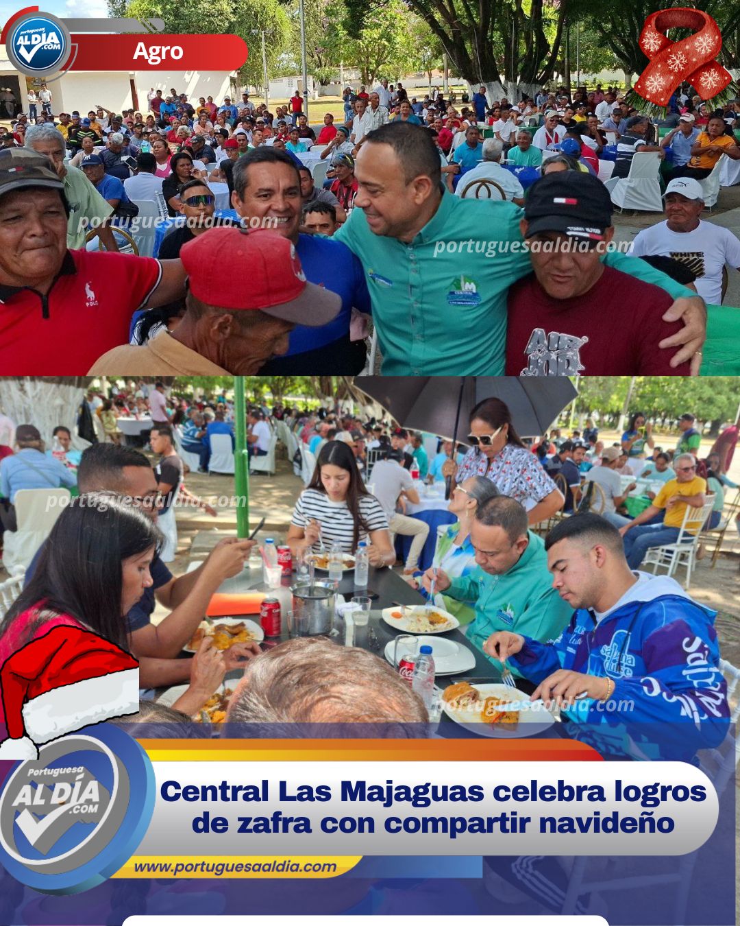 Central Las Majaguas celebra logros de zafra con compartir navideño