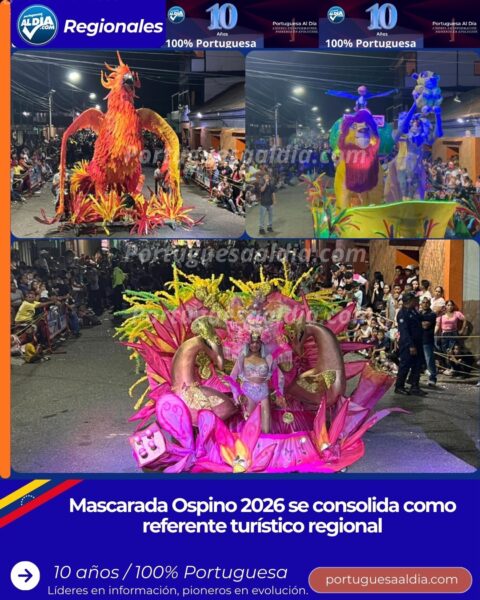 Carrozas y comparsas durante el éxito de la Mascarada Ospino 2026