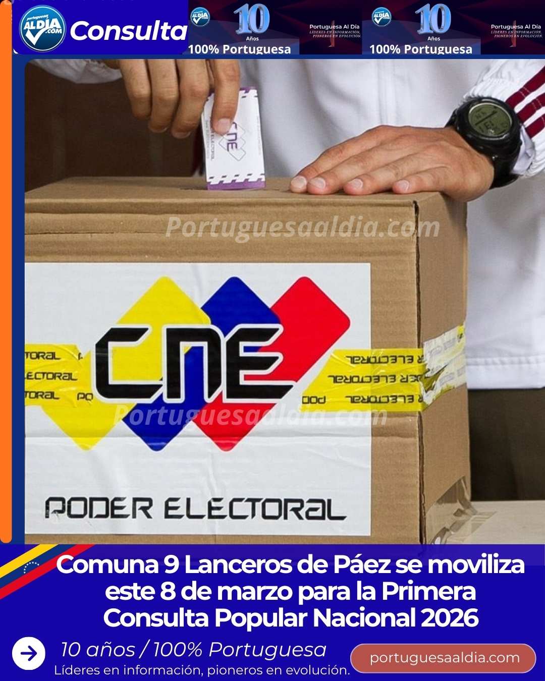 Comuna 9 Lanceros de Páez se moviliza este 8 de marzo para la Primera Consulta Popular Nacional 2026
