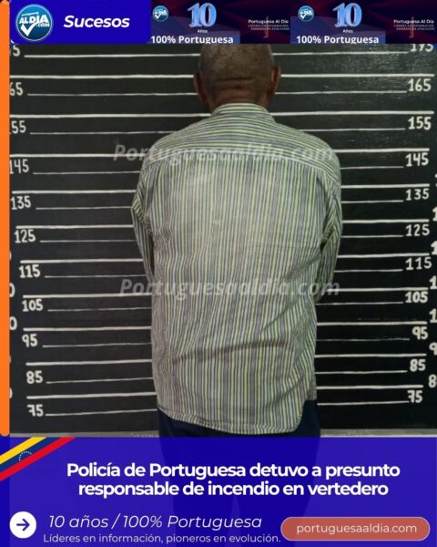 Detención de ciudadano implicado en incendio en el vertedero municipal de Guanare