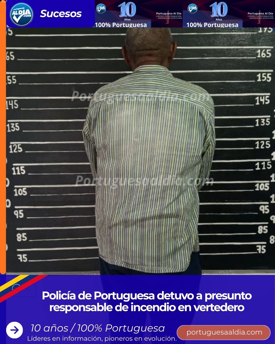 Detención de ciudadano implicado en incendio en el vertedero municipal de Guanare