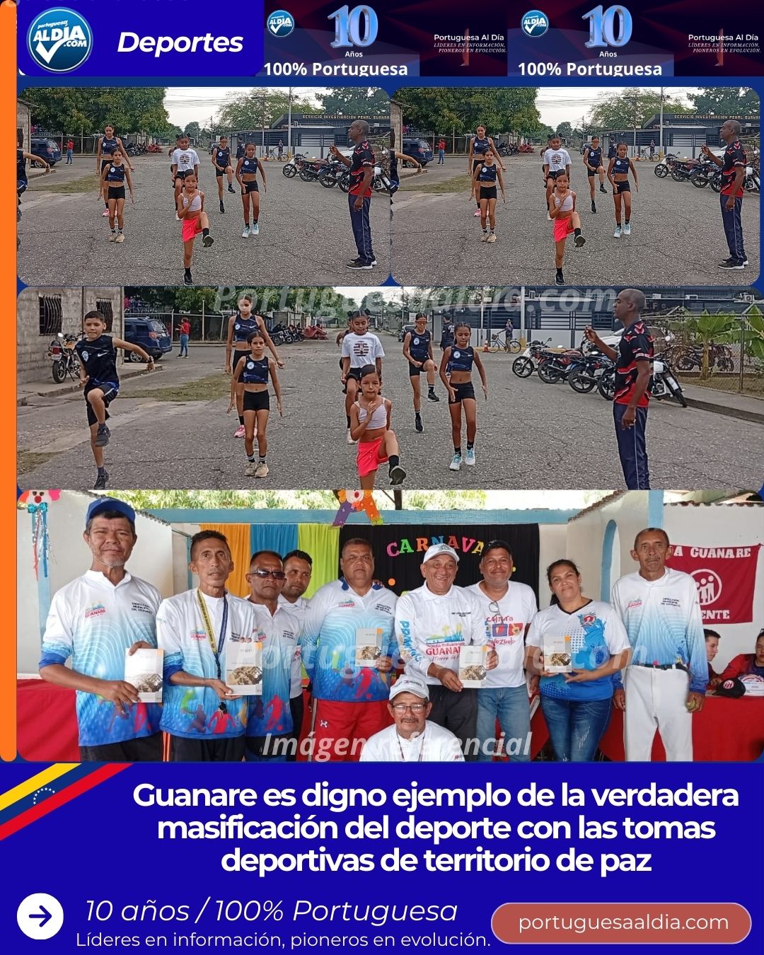 Guanare es digno ejemplo de la verdadera masificación del deporte con las tomas deportivas de territorio de paz