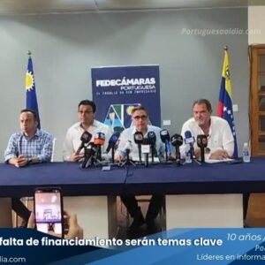 Rueda de prensa de Fedecámaras abordando temas de electricidad y financiamiento en Araure.