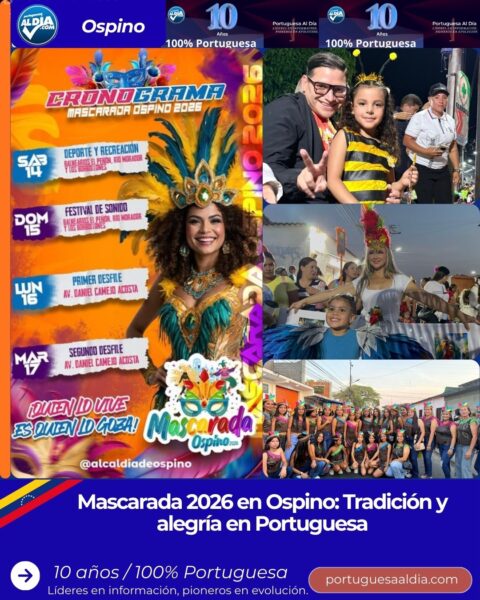 Desfile de comparsas y carrozas en la Mascarada 2026 de Ospino