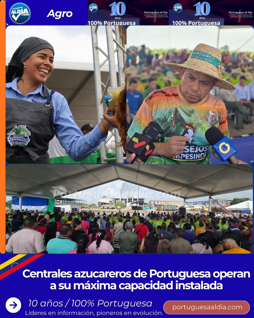 Entrega de instrumentos agrarios por Primitivo Cedeño en el Central Las Majaguas